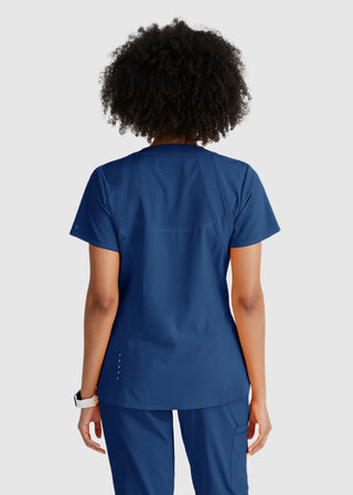 Barco One Women 4-Pocket Princess Seam V-Neck Scrub Top