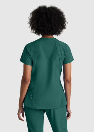 Barco One Women 4-Pocket Princess Seam V-Neck Scrub Top