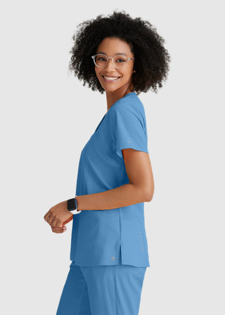 Barco One Women 4-Pocket Princess Seam V-Neck Scrub Top