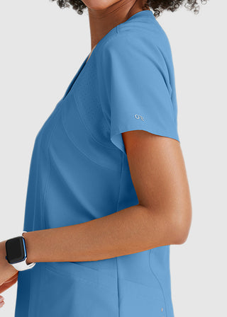 Barco One Women 4-Pocket Princess Seam V-Neck Scrub Top