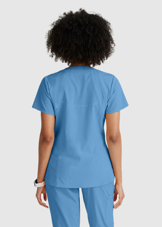 Barco One Women 4-Pocket Princess Seam V-Neck Scrub Top
