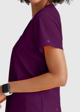 Barco One Women 4-Pocket Princess Seam V-Neck Scrub Top