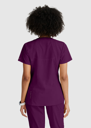 Barco One Women 4-Pocket Princess Seam V-Neck Scrub Top