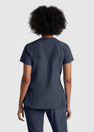Barco One Women 4-Pocket Princess Seam V-Neck Scrub Top