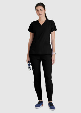 Barco One Women 5-Pocket Sporty V-Neck Scrub Top