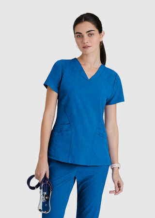 Barco One Women 5-Pocket Sporty V-Neck Scrub Top