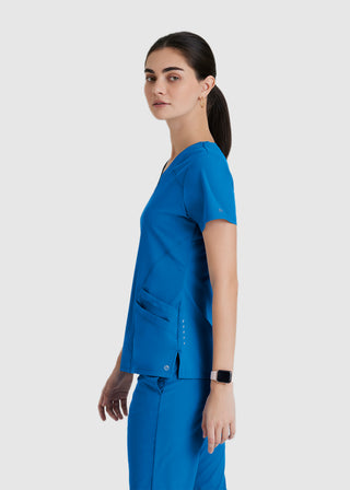Barco One Women 5-Pocket Sporty V-Neck Scrub Top