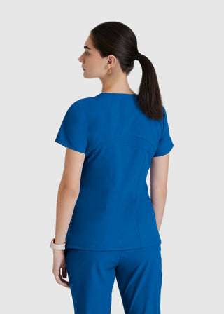 Barco One Women 5-Pocket Sporty V-Neck Scrub Top