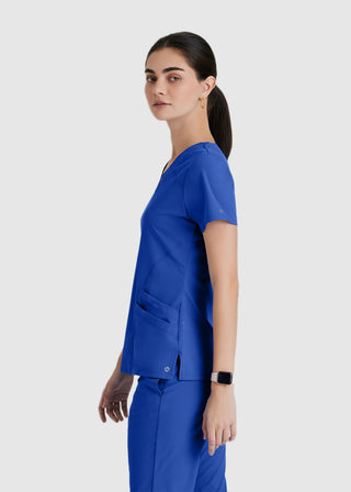 Barco One Women 5-Pocket Sporty V-Neck Scrub Top