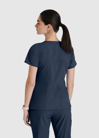 Barco One Women 5-Pocket Sporty V-Neck Scrub Top