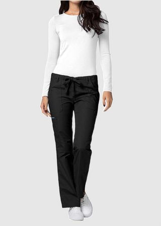 Adar Universal Low-Rise Multipocket Drawstring Straight Leg Pants