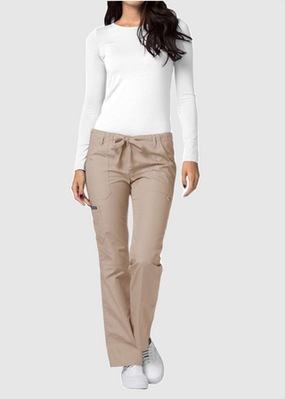 Adar Universal Low-Rise Multipocket Drawstring Straight Leg Pants