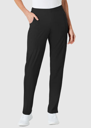 Wink Scrubs W123 Women's Elastic And Drawstring Waist Flat Front Double Cargo Panta