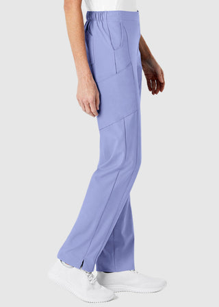 Wink Scrubs W123 Women's Elastic And Drawstring Waist Flat Front Double Cargo Panta