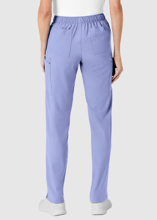 Wink Scrubs W123 Women's Elastic And Drawstring Waist Flat Front Double Cargo Panta