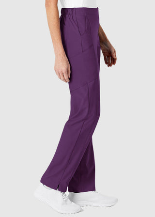 Wink Scrubs W123 Women's Elastic And Drawstring Waist Flat Front Double Cargo Panta