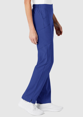 Wink Scrubs W123 Women's Elastic And Drawstring Waist Flat Front Double Cargo Panta