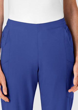 Wink Scrubs W123 Women's Drawstring Waist Flat Front Double Cargo Petite Pant