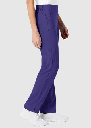 Wink Scrubs W123 Women's Elastic And Drawstring Waist Flat Front Double Cargo Panta