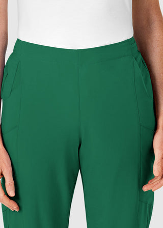 Wink Scrubs W123 Women's Elastic And Drawstring Waist Flat Front Double Cargo Panta