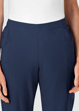 Wink Scrubs W123 Women's Drawstring Waist Flat Front Double Cargo Petite Pant