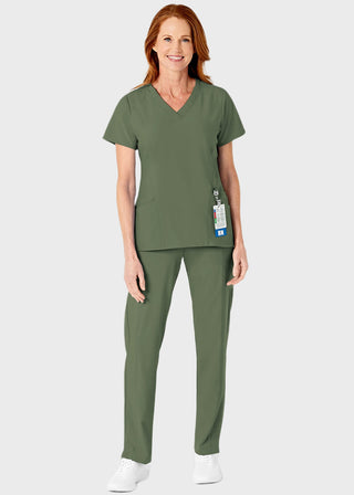 Wink Scrubs W123 Women's Elastic And Drawstring Waist Flat Front Double Cargo Panta