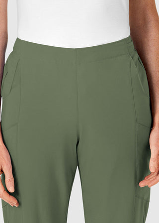 Wink Scrubs W123 Women's Drawstring Waist Flat Front Double Cargo Tall Pant