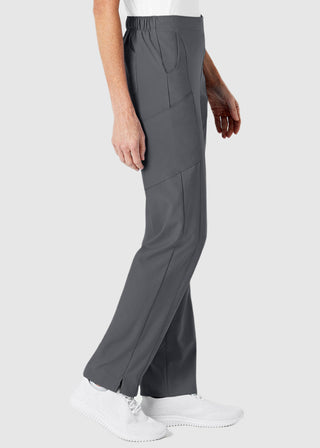 Wink Scrubs W123 Women's Elastic And Drawstring Waist Flat Front Double Cargo Panta