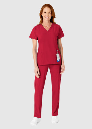 Wink Scrubs W123 Women's Elastic And Drawstring Waist Flat Front Double Cargo Panta