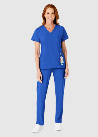 Wink Scrubs W123 Women's Elastic And Drawstring Waist Flat Front Double Cargo Panta