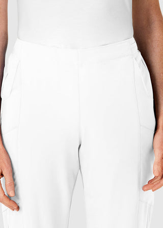 Wink Scrubs W123 Women's Elastic And Drawstring Waist Flat Front Double Cargo Panta