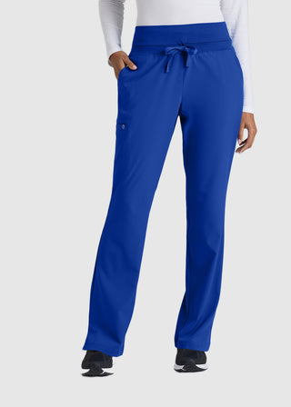 Barco One Women 5-Pocket Knit Waistband Flare Scrub Pant