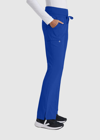 Barco One Women 5-Pocket Knit Waistband Flare Scrub Pant