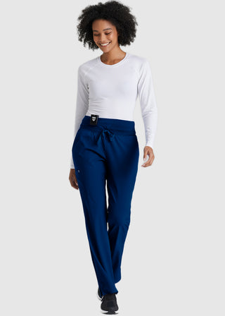 Barco One Women 5-Pocket Knit Waistband Flare Scrub Pant