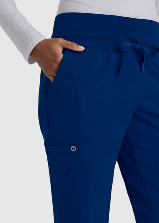 Barco One Women 5-Pocket Knit Waistband Flare Scrub Pant