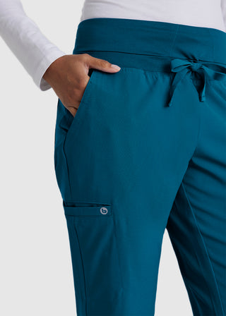 Barco One Women's Tall 5-Pocket Knit Waistband Flare Scrub Pant