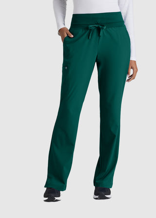 Barco One Women's Tall 5-Pocket Knit Waistband Flare Scrub Pant