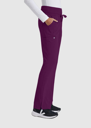 Barco One Women 5-Pocket Knit Waistband Flare Scrub Pant