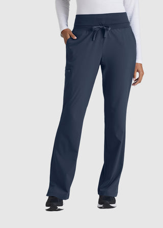 Barco One Women 5-Pocket Knit Waistband Flare Scrub Pant