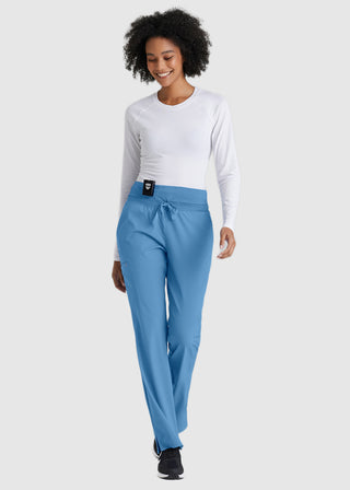 Barco One Women 5-Pocket Knit Waistband Flare Scrub Pant