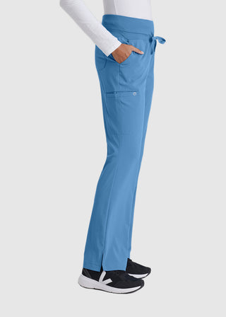 Barco One Women 5-Pocket Knit Waistband Flare Scrub Pant