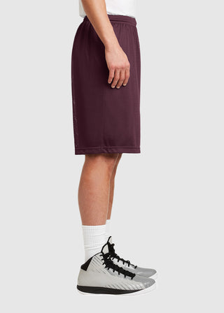 SportTek Men Long PosiCharge Classic Mesh Short