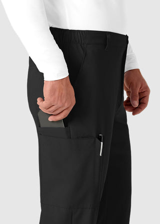Wink Scrubs W123 Men's Flat Front Elastic Waist Cargo Pocket Petite Pant