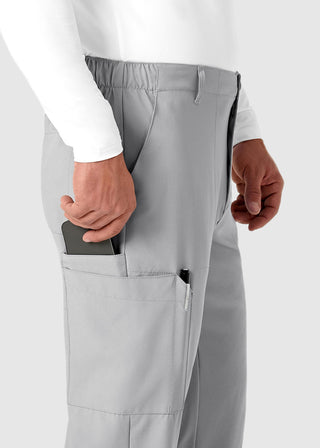 Wink Scrubs W123 Men's Flat Front Elastic Waist Cargo Pocket Petite Pant