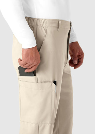 Wink Scrubs W123 Men's Flat Front Elastic Waist Cargo Pocket Petite Pant