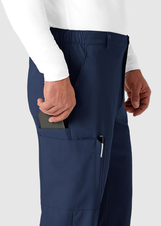 Wink Scrubs W123 Men's Flat Front Elastic Waist Cargo Pocket Pant