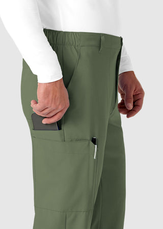 Wink Scrubs W123 Men's Flat Front Elastic Waist Cargo Pocket Tall Pant