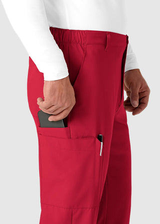 Wink Scrubs W123 Men's Flat Front Elastic Waist Cargo Pocket Petite Pant
