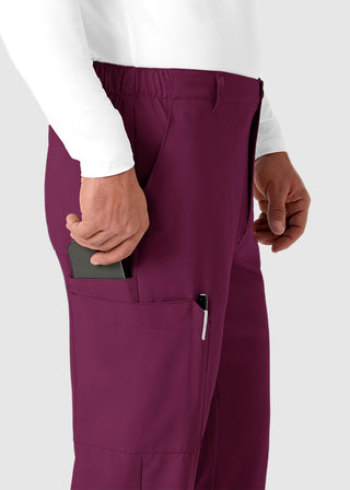 Wink Scrubs W123 Men's Flat Front Elastic Waist Cargo Pocket Petite Pant