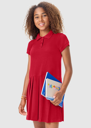 Classroom School Uniforms Girls' Pique Polo Dress Classroom School Uniforms Girls' Pique Polo Dress